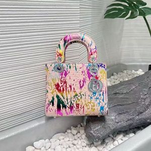 다이아몬드 박힌 프린세스 다이애나 소형 핸드백 고급 틈새 파이썬 도마뱀 레이스 패턴 세련된 패션 센스가 풍기는 - Product Image 5