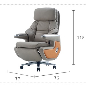 كرسي مكتب كهربائي ذكي للتدليك مصنوع من الجلد بتصميم فاخر وراقي لاستخدام الكمبيوتر - Product Image 4