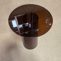 Table basse ronde en acrylique, style moderne et luxueux, petite table de chevet