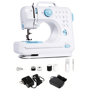 Máquina de Coser Eléctrica Portátil Mini Overlock con Motor Integrado y 12 Puntadas para Uso Doméstico - Product Image 1