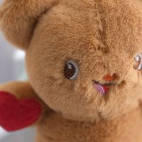 Ours en peluche thaïlandais en forme d'ours au beurre, rembourré en coton PP – Animal en peluche unisexe pour enfants à câliner