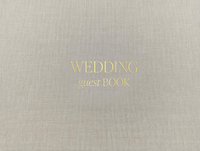 Livre d'or de mariage en tissu avec dorure à chaud