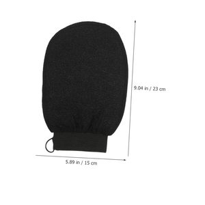 Black Bath <b>Scrub</b> Glove Plant Based Deep Exfoliating Glove Simple Rayon Viscose <b>Body</b> Cleaning & Skin Massage Custom Size 100 Pcs - Product Image 2