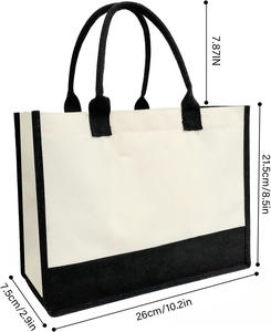 Bolsa de yute de arpillera natural con impresión de logotipo reciclada - Product Image 3