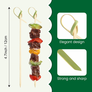 Phân hủy sinh học dùng một lần Vòng xiên sinh thái thân thiện phân hủy bánh sandwich thực phẩm Picks trái cây Cocktail Picks - Product Image 6