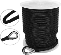 Cordage d'amarrage de bateau en polyester et nylon, double tressage, pour quai et ancrage marin