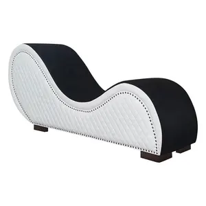 Design posizioni romantiche in pelle nuova realizzazione sedile nero floccato arabo moderno soggiorno Set divano del sesso