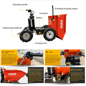 China 300kg Pequeño Mini camión volquete eléctrico <span class=keywords><strong>Carretilla</strong></span> eléctrica 4x4 Sitio Mini volquete <span class=keywords><strong>Carretilla</strong></span> eléctrica - Product Image 4