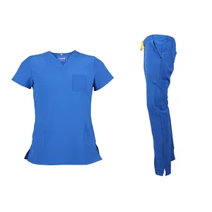 Uniforme de túnica profesional para enfermeras, uniformes paramédicos de enfermería y limpieza hospitalaria OEM