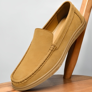 Chaussures plates décontractées pour hommes avec un motif <span class=keywords><strong>en</strong></span> <span class=keywords><strong>daim</strong></span> original Penny Chaussures à pois <span class=keywords><strong>en</strong></span> cuir de cerf Semelle intérieure <span class=keywords><strong>en</strong></span> PU Chaussures de marche - Product Image 4