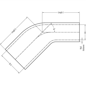 Hiệu suất cao phụ tùng ô tô cao su 45 độ elbow silicone hose giảm tốc cho racing car - Product Image 2