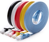 Kabel Jaringan LAN RJ45 UTP FTP SFTP Cat5e Tembaga Padat 8-Konduktor Kabel Patch Cord Konektor 1M 2M 3M