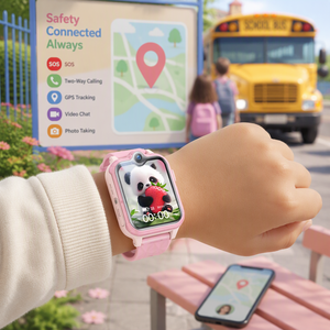 Reloj Inteligente para Niños, Pantalla Táctil, <span class=keywords><strong>con</strong></span> Cámara, Llamada SOS, Rastreador GPS, Resistente al Agua IP65, para Niños y Niñas - Product Image 1