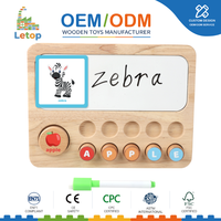 Tableau d'apprentissage Montessori en bois pour l'orthographe et les mathématiques, reconnaissance des chiffres et de l'alphabet, ensemble d'activités éducatives STEM pour tout-petits, cadeau d'apprentissage