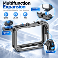 Cage de protection en alliage d'aluminium pour caméra, légère, à fixation rapide, avec capuchon d'objectif, accessoires pour DJ ACTION 6