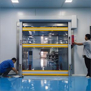 Porta Avvolgibile in PVC ad Alta Velocità, Porta Industriale Automatica per Magazzino con Sensore di <span class=keywords><strong>Sicurezza</strong></span> a Infrarossi - Product Image 5