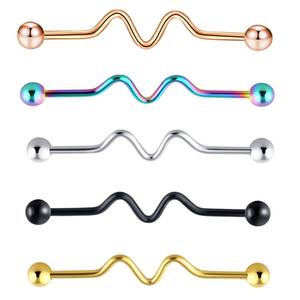 1 पीसी स्टेनलेस स्टील की भेदी गहने 14 ग्राम नडुलेटिंग कान महिला फैशन कान की हड्डी स्टड महिला फैशन कान पुल भेदी गहने हिप हॉप गहने हिप हॉप गहने - Product Image 1