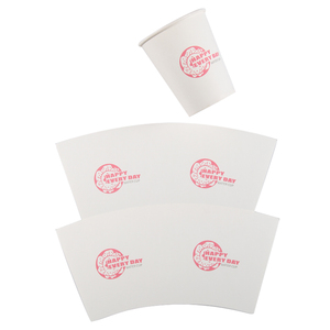 China high quality disposable Fan-shaped PE coated raw material paper cup fan