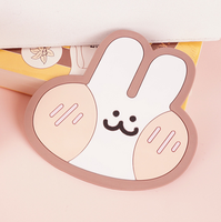 Sous-verre en silicone motif dessin animé antidérapant, tapis de protection mignon pour tasses à thé