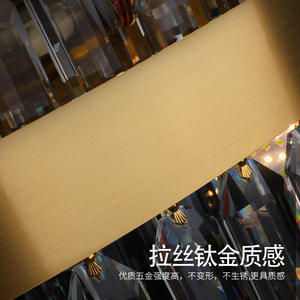 All-Copper Minimalist Modern Luxury Crystal Lighting Fixture Postmodern High-End Dining Room Bedroom Hotel Nordic Style for - Product Image 4