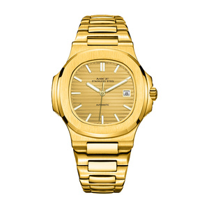 Reloj Mecánico Automático de Lujo de 42 mm con Fecha, Tono Dorado, Acero Inoxidable 316L, Analógico para Hombre, Movimiento Miyota - Product Image 1