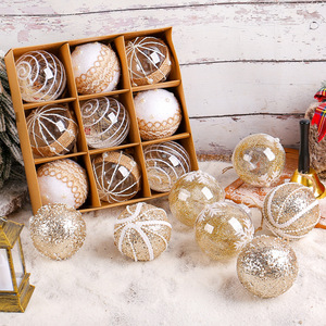 Wholesale Christmas Ball Set Painted Ball Decoration <b>Plastic</b> Christmas Balls Xmas <b>Tree</b> Pendant for Holiday Decor - Product Image 2