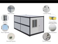 Maison préfabriquée pliable de 20 pieds, installation facile, matériau EPS, bâtiment modulaire pour bureau, salle d'étude