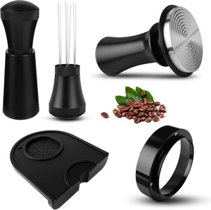 Custom Logo Espresso Tools <strong>Coffee</strong> <strong>Tamper</strong> with Scale Line Aluminum Alloy Needle <strong>Tamper</strong> Mat Dosierring <strong>Coffee</strong> Apparatus <strong>Set</strong> - Product Image 2