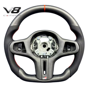 Volante Deportivo de Fibra de Carbono Real con LED, Estilo Racing, Modificación de Piezas Interiores para Auto Serie 4 G22 G82 M4, V8carbon - Product Image 3