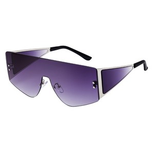 Gafas de sol unisex de una pieza con montura grande, protección UV400, lentes de PC, montura de plástico negro y metal, origen Taizhou DG 98231 - Product Image 3