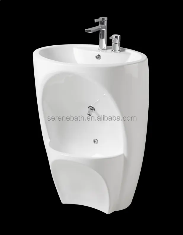 Hai tầng gốm lưu vực Lavabo tầng gắn bệ lưu vực hồi giáo rửa bồn tắm chân xây dựng commode hồi giáo