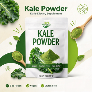 Polvo de Kale Puro Seco OEM, Bolsa de 227g (8oz) |   Alimento Vegano Sin OMG de Grado Alimenticio, Para Smoothies y Desayunos - Product Image 3