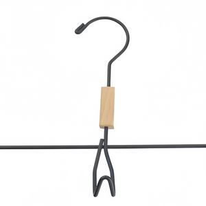 Nouveauté, <span class=keywords><strong>cintre</strong></span> <span class=keywords><strong>en</strong></span> métal à encoche avec logo personnalisé, <span class=keywords><strong>pas</strong></span> <span class=keywords><strong>cher</strong></span>, noir, revêtement <span class=keywords><strong>en</strong></span> poudre, pour vêtements - Product Image 6