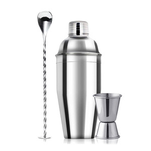 <span class=keywords><strong>Set</strong></span> Boston Shaker, Kit da Barman con Mixer, Pestello, Doppio Jigger, Colino, Cucchiaio per Miscelare, <span class=keywords><strong>Set</strong></span> di 3 Utensili da Bar per Campeggio - Product Image 1