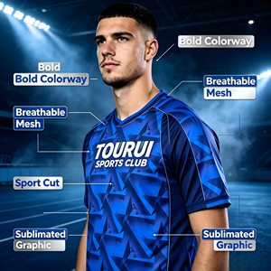 Camiseta <span class=keywords><strong>de</strong></span> Fútbol Transpirable <span class=keywords><strong>de</strong></span> Manga Corta Personalizada para Hombre, Cabo Verde 2026 - Product Image 2