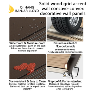 Panneau mural en bois massif de marque supérieure, design moderne, revêtement mural pour télévision intérieure, ignifuge, résistant à l'humidité, antidérapant, pour la maison - Product Image 6