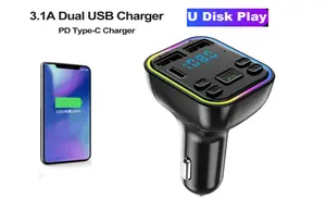 G38 intelligenter drahtloser BT-Autofunktionshersteller Dual-USB tragbarer Schnellladegerät MP3-Player