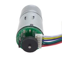 Motor Gear PMDC 24V 25mm 400RPM dengan Magnet Permanen, Encoder Hall 12V 370, Dudukan Flens, 10W 25GA370, Dilengkapi Pelindung Debu