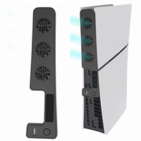 Sony pour Playstation pour PS5 Disc Digital Edition Salle de jeux vidéo Refroidisseur Ventilateur Système de refroidissement efficace Lumière LED Accessoires de jeu