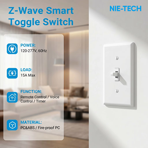 Interrupteur intelligent Z-Wave Plus en gros, 15A 120-277V, à encastrer, pour la domotique Alexa Google Home <span class=keywords><strong>SmartThings</strong></span> - Product Image 2