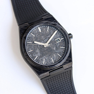 Montre de sport de luxe ultra-fine en fibre de carbone pour homme – Cadran minimaliste, bracelet en caoutchouc, montre mécanique étanche - Product Image 1