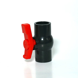 บอลวาล์วพีวีซี 1 นิ้ว แบบปากแบน สำหรับต่อท่อน้ำ ใช้ในบ้านและตู้ปลา - Product Image 1