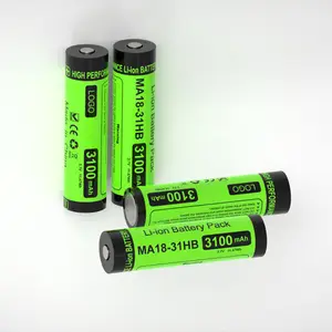 18650 batterie au ליתיום יון 3100mah 3.7v li יון batterie cellulaire פנסים גבוהה lumens 100000