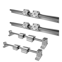 Kit de guía de movimiento lineal multiusos con riel redondo SBR para enrutador CNC de 3 ejes corte láser y mesa de plóter