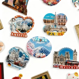 Magneti da Frigo 3D in Resina con Rilievo, Souvenir Turistici di Parigi, <span class=keywords><strong>Giappone</strong></span>, Germania, Gran Bretagna, Collezione di Magneti con Monumenti - Product Image 1