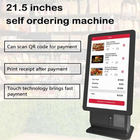 Todo en uno 15,6 21,5 pulgadas pantalla táctil capacitiva Android quiosco escritorio autoservicio quiosco impresora Pos máquina para restaurante