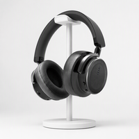 Casque audio supra-auriculaire à réduction de bruit active Bluetooth 5.2 ANC sans fil avec micro AptX et commandes tactiles pour les voyages