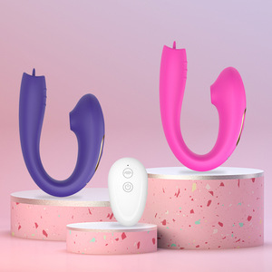Vibrateur 10 vitesses télécommandé à succion et léchage de langue, pour femmes, à porter en extérieur, pour la masturbation, l'orgasme et le point G, jouets sexuels, vente en gros - Product Image 6