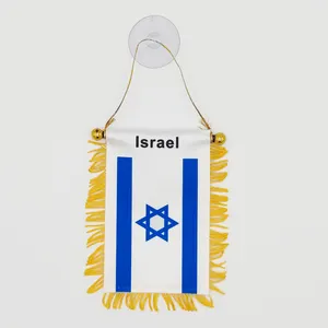 Desain baru gantungan dinding Israel Pennant kustom semua negara nasional spanduk Mini rumbai bendera