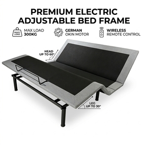 Customized Silent Motor Adjustable <b>Bed</b> Frame <b>King</b> <b>Size</b> <b>Metal</b> Base With Remote Control for Apartment Hotel Project External Smart - Product Image 1